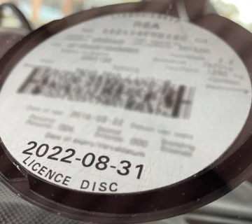 Car Licence Disc 360x320