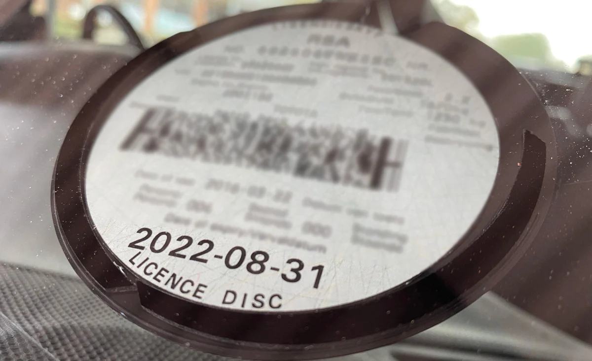 Car Licence Disc