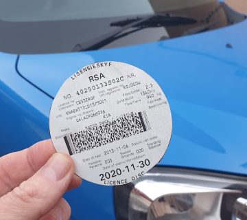 License disc renewal 360x320
