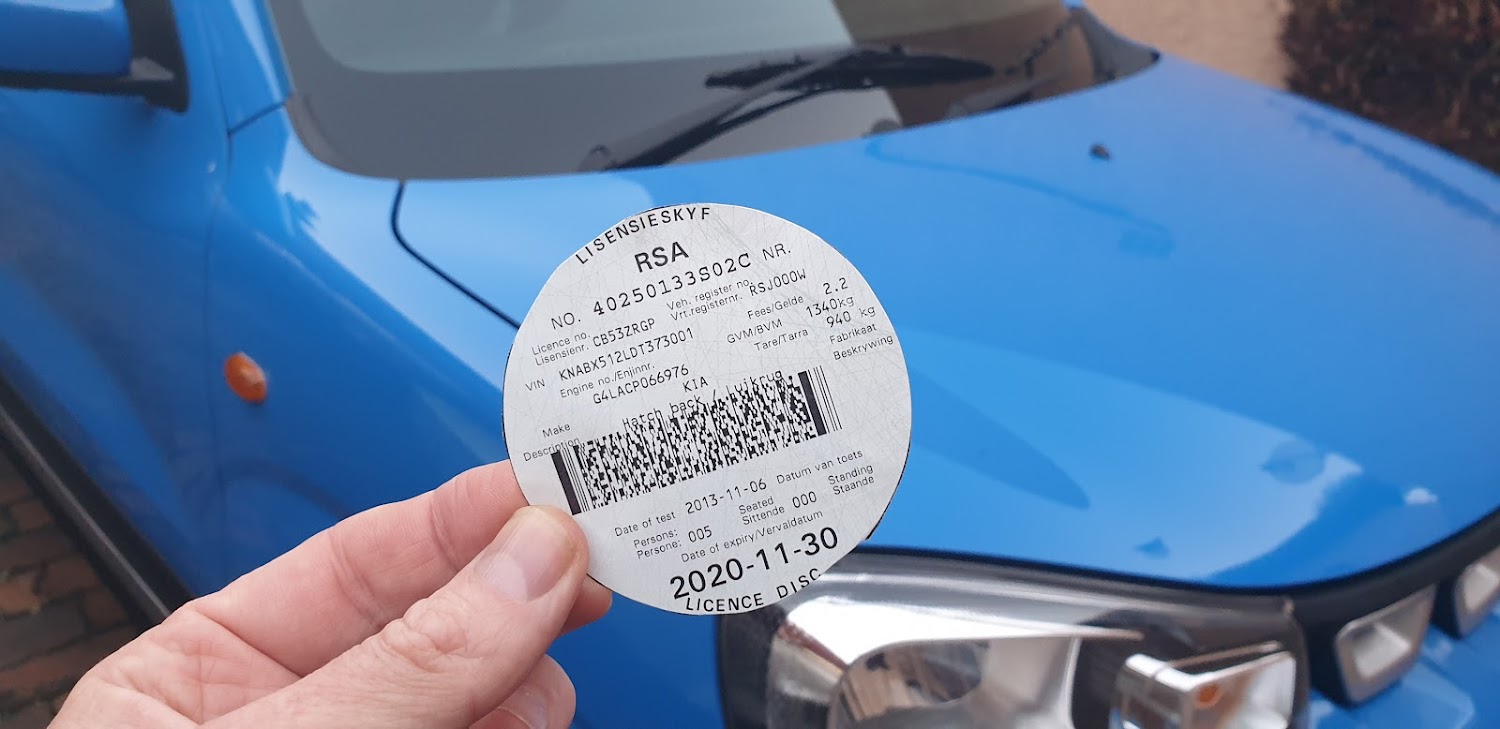 License disc renewal